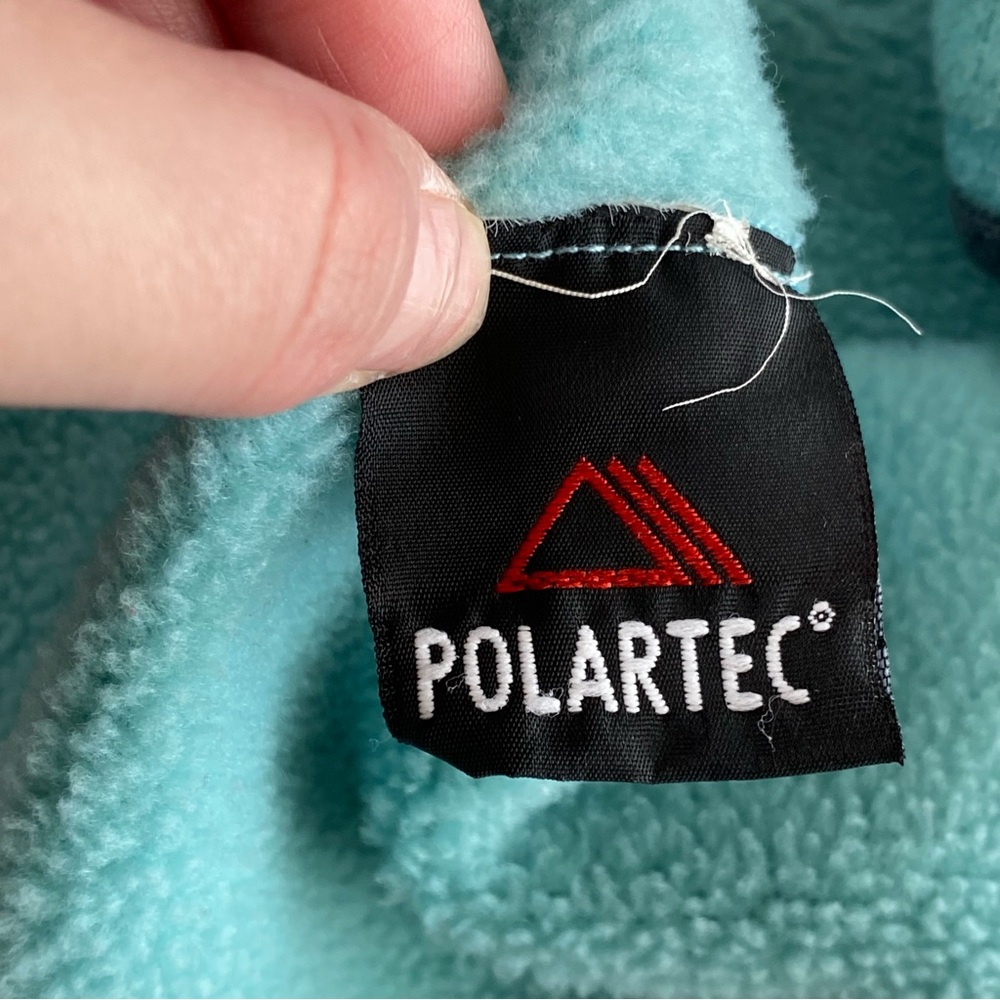 Arc'teryx Light Turquoise Quarter Zip Polartec Pullover Fleece Jacket Size M - Picture 11 of 14